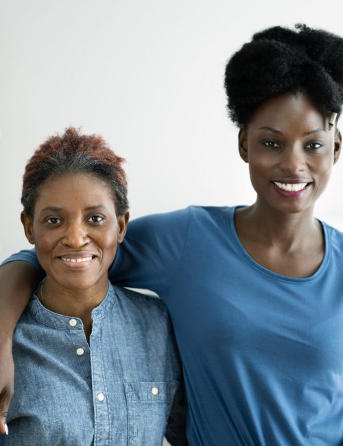 African Teen Support African Teen Support For Elderly Mature Mother